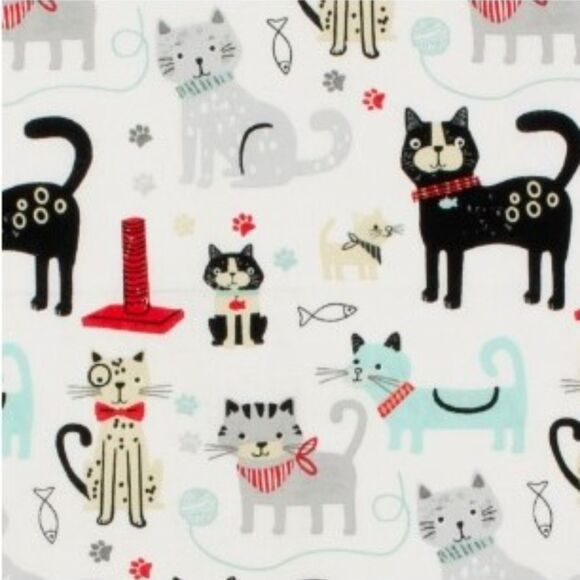 NEW Create It Fat Quarter 18"x21" Cotton Playful Cats Precut Fabric MD-G-PC890 - Picture 3 of 9